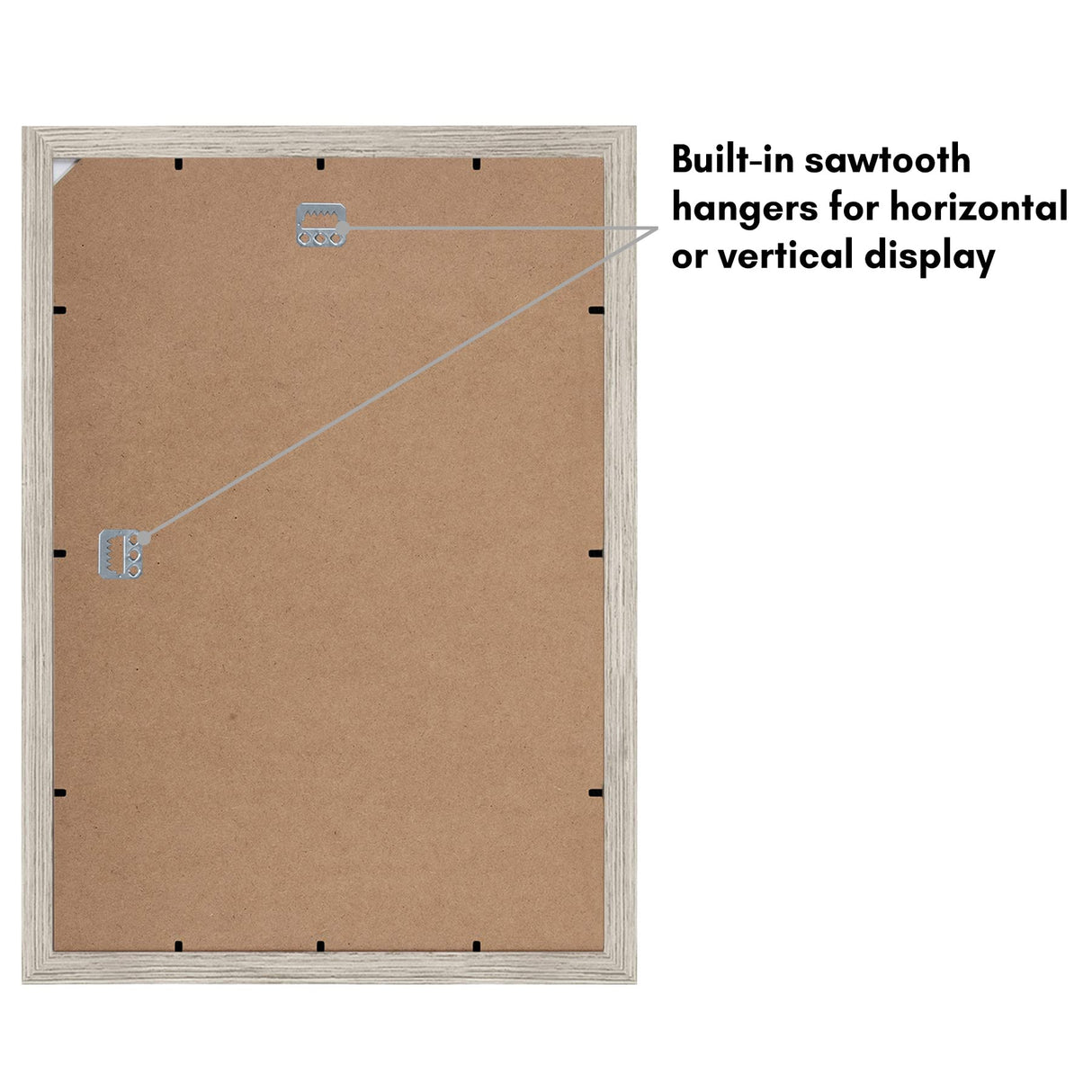 Americanflat 12x18 Poster Frame with Shatter-Resistant Glass - Gallery Style Frame with Engineered Wood - Signature Collection - Photo Frame for Wall Display - Driftwood Americanflat