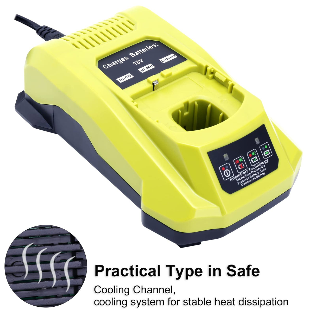Biswaye P117 Compatible with Ryobi 18V Charger, Compatible with Ryobi 12V-18V One+ Lithium NiCad NiMh Battery P102 P108 P189 P197 P103 P105 P107 P190 P191 PBP002 PBP005 Biswaye