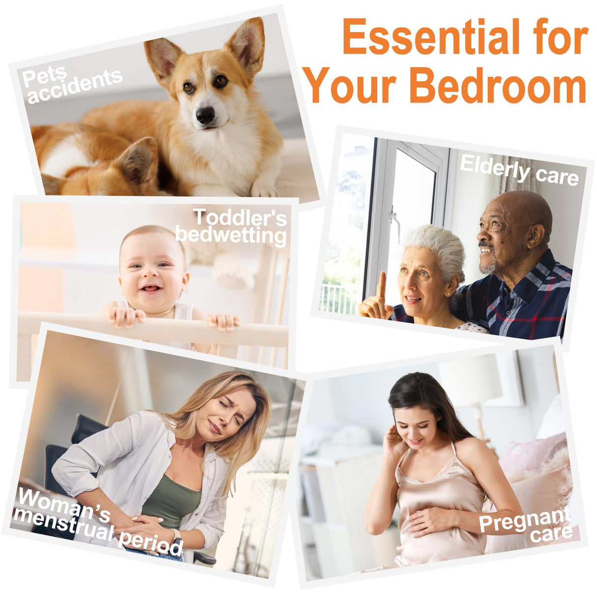 Queen Mattress Protector 60"x80" for Deep 16/17/18 inch,Waterproof Liquid Proof Urine Pee Protection, Soft Terry Cotton Top, Breathable Noiseless Mattress Encasement Washable Ptsuker