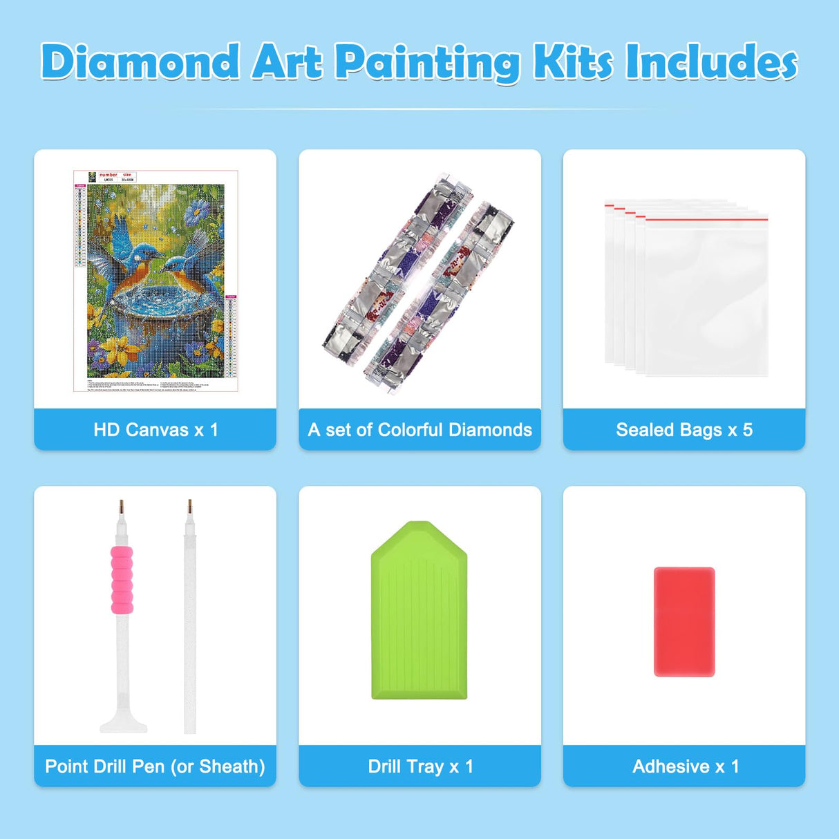 MOGTAA Bird Diamond Art Kits for Adults, 5D Full Drill Diamond Painting Kits for Adults Beginners, DIY Flowers Round Diamond Dots for Adults, Gem Art for Home Decor 12 X 16Inch MOGTAA