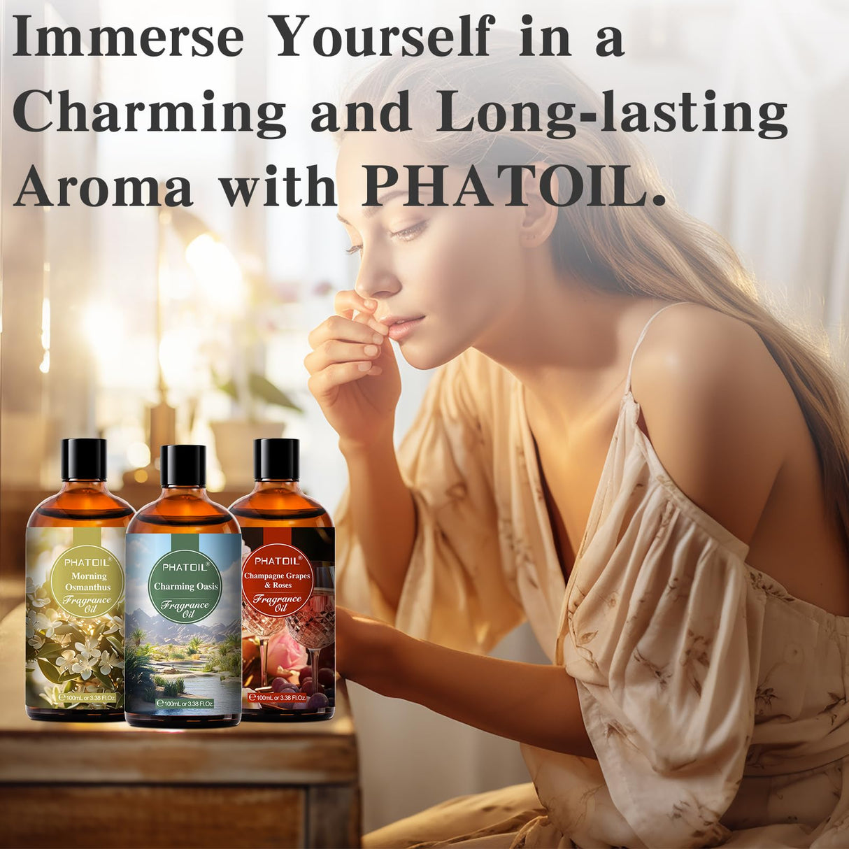 PHATOIL 3.38FL.OZ Fragrance Oils for Diffuser, Perfect for Aromatherapy, Humidifiers, Yoga, DIY Candle and Soap Making Scents (Sweet Fruit Candy) PHATOIL