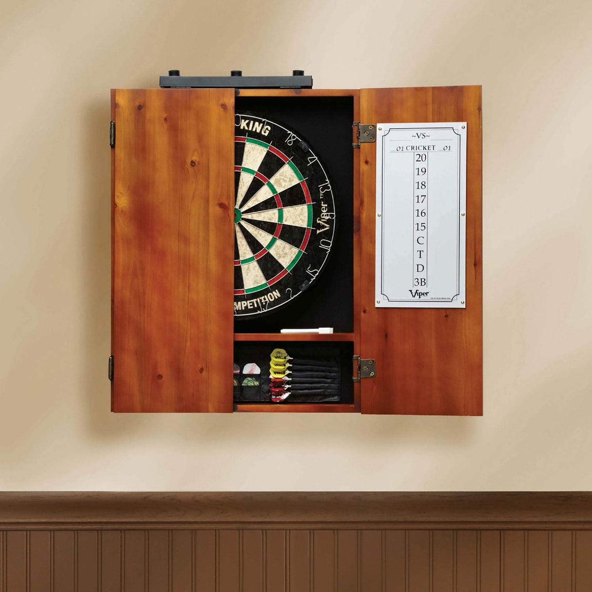 Viper Shadow Buster Dartboard Cabinet Mounted Display Light, Black, Battery Operated Viper
