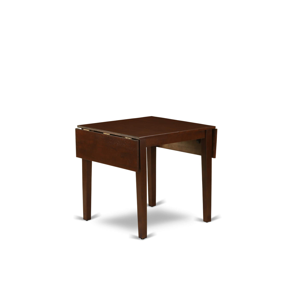 East West Furniture NDNO5-MAH-W 5 Piece Dining Room Table Set Includes a Rectangle Dining Table with Dropleaf and 4 Wood Seat Chairs, 30x48 Inch, Mahogany East West Furniture