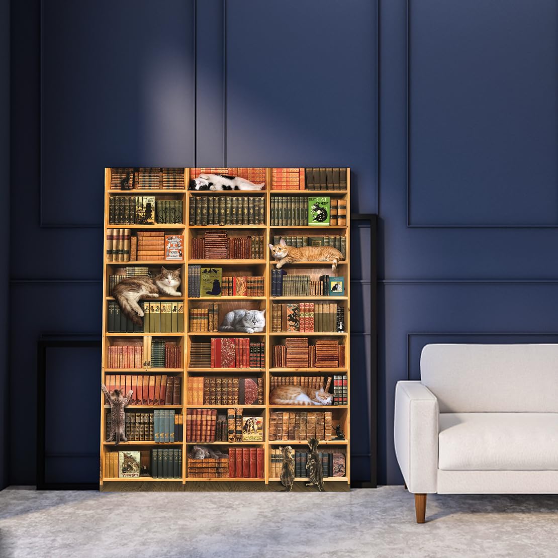 RECHIATO Jigsaw Puzzles for Adults,Jigsaw Puzzles 1000 Piece for Adults,Cat Jigsaw Puzzles for Adults 1000 Pieces and up, for Family Members and Friends, for Women&Mon, Library RECHIATO