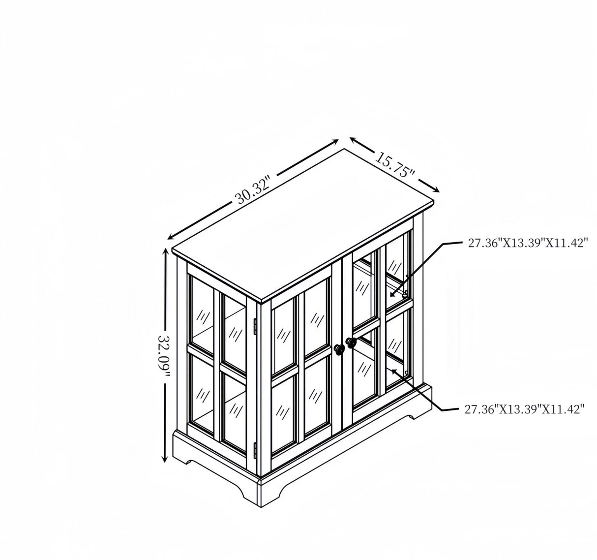 CKEASEAN 32" H LED Antique Curio Cabinet with Smartphone-Controlled, Lighted Glass Display Cabinet - Retro Lattice Door Showcase, Elegant Adjustable Shelves for Living Room (White) CKEASEAN