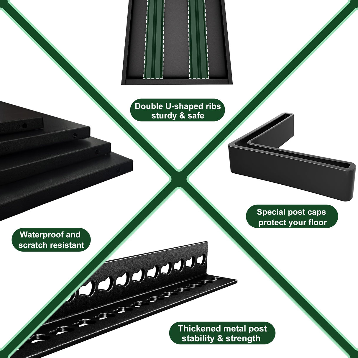 Rufokisa 48" W Garage Shelving Heavy Duty,2000LBS Loads Adjustable Garage Storage Shelves, 4-Tier Metal Shelving Units and Storage Racks Heavy Duty, 48”W x 16”D x 72”H,Black Rufokisa