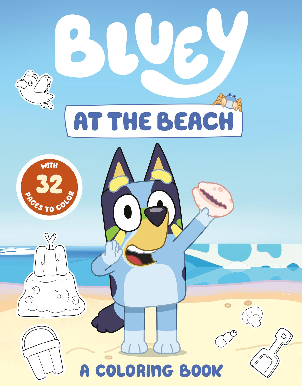 Bluey: At the Beach: A Coloring Book WoodArtSupply