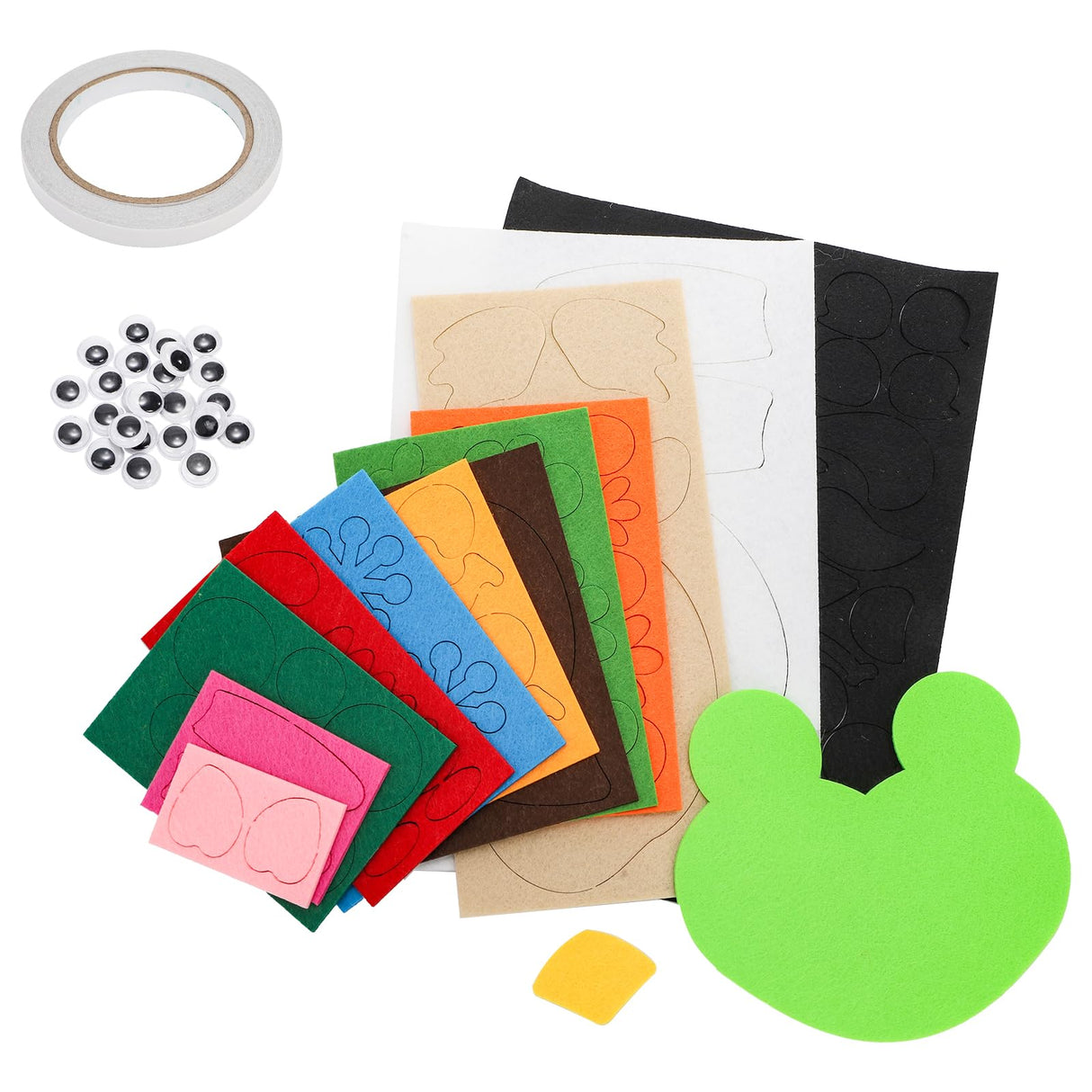 Jucoan 12 Pack Hand Puppet Making Kits for Kids, Felt Animals Sock Puppet Supplies Kit,Making Your Own Puppets Kits Art Craft Toy for Storytelling Role Play Classroom Party, Gift for Girls Boys Jucoan