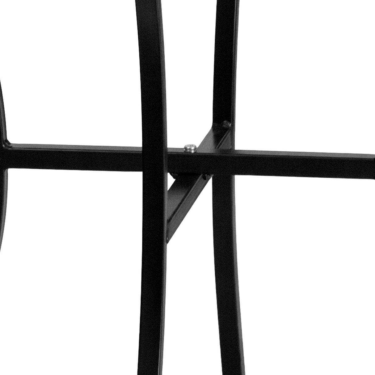 Flash Furniture Oia 28" Commercial Grade Steel Patio Table, Modern Square Rain Flower Design Outdoor Dining Table, Black Flash Furniture