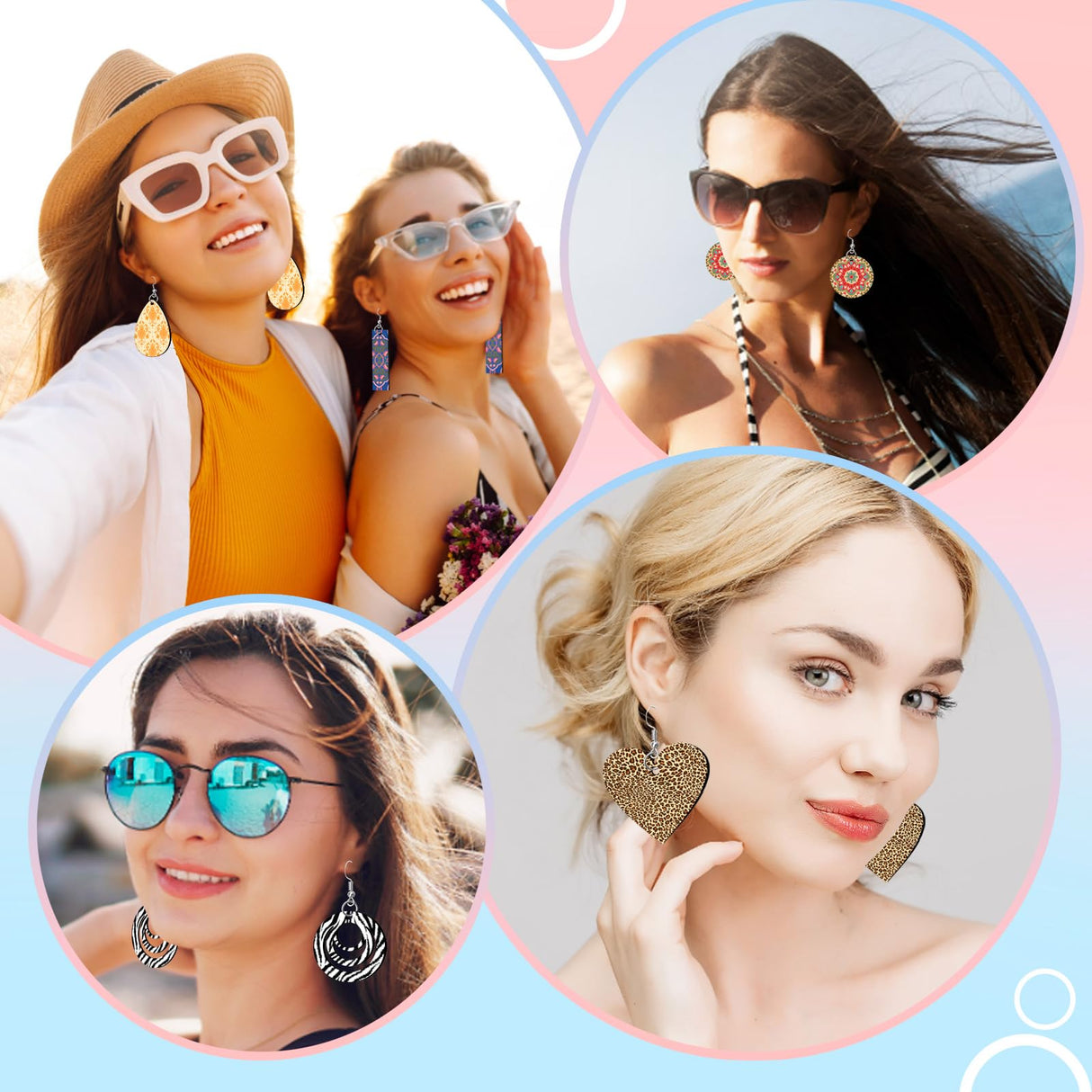 1250 Pieces Sublimation Earring Blanks Bulk DIY Jewelry Craft Making Kit with 250 Earing Hooks 250 jump Rings 250 Ear Plugs,125 Earring Cards Holder and Clear Package Bags for Birthday Gifts Supplies SENONAPO