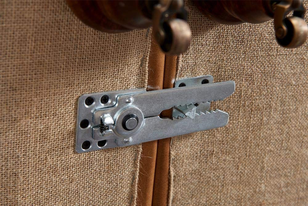 Crafters and Weavers Century Chesterfield Sofa - Light Brown Leather - 118" Crafters and Weavers