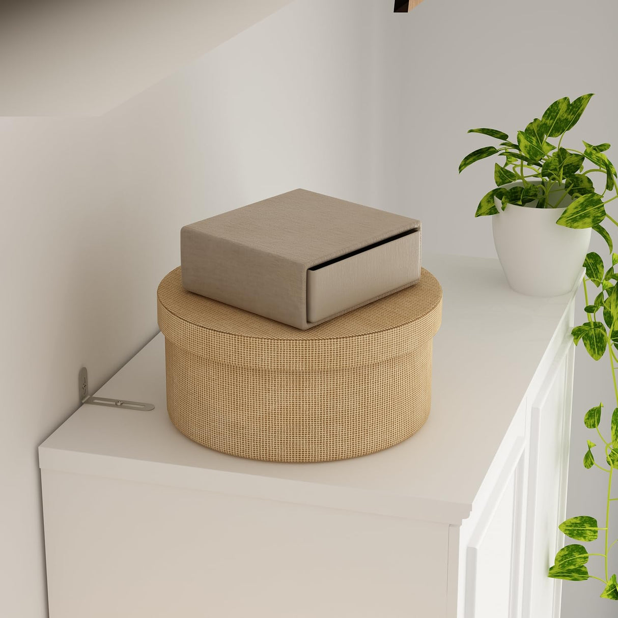 WOODTIME Wardrobe Closet with Hanging Rod, Modern Wooden Armoire with 4 Framed Doors & 3 Large Shelves, Clothes Storage Cabinet Organizer for Bedroom Apartment, White WOODTIME