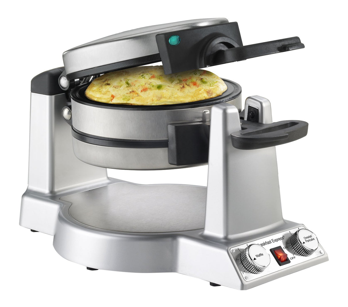 Cuisinart Breakfast Express Flip 1 Side Belgian Waffle & 1 Side Omelet Maker, Stainless Steel WAF-B50 Cuisinart
