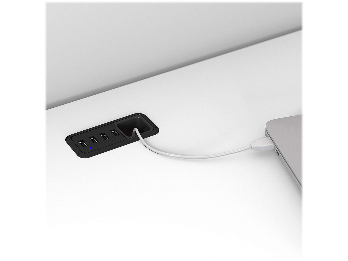 Bush Furniture Cabot L Shaped Computer Desk in White | Corner Table with Drawers and Storage for Personal Home Office Workspace Bush Business Furniture