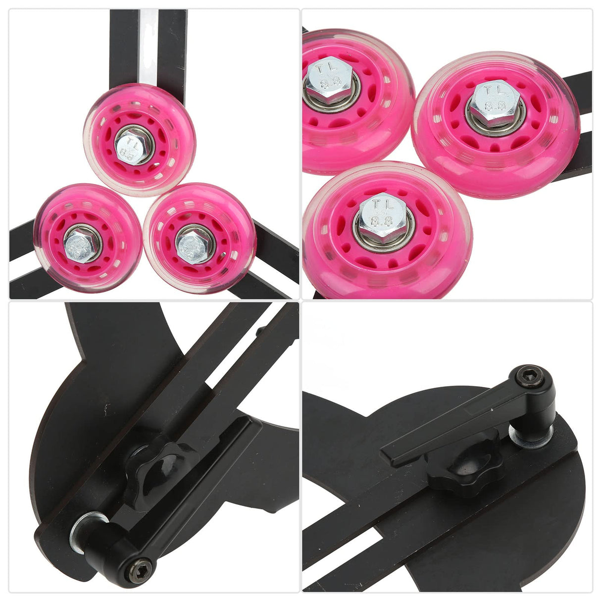 Woodturning Steady Rest Adjustable Wheel Position Round Steel Turning Tools for Wood Lathe Parts Accessories Walfront