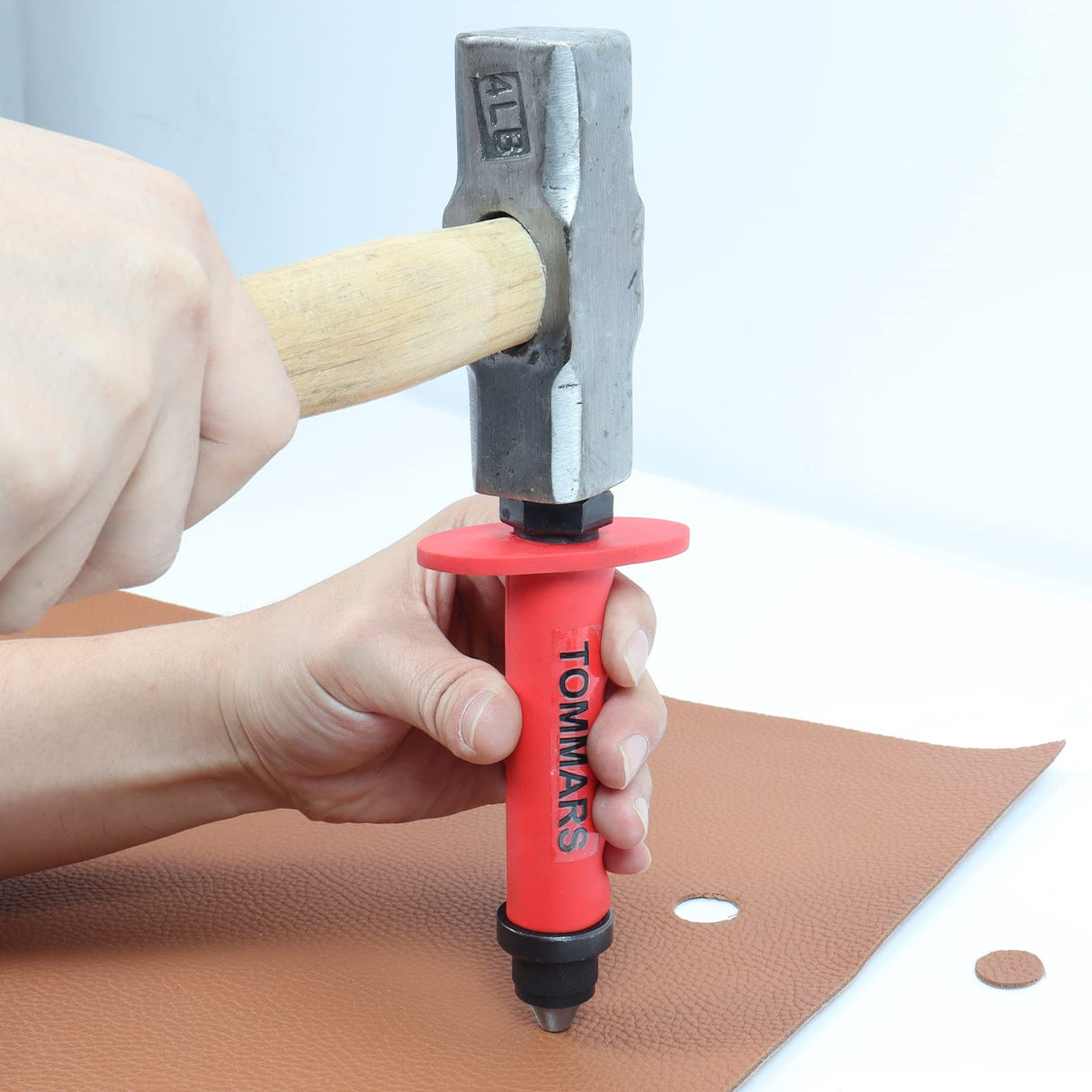 TOMMARS Hollow Punch Kit with Pin Point Punch Shaft Hole Cutter Set Gasket Punch Tools Gasket Cutter 14 PCS 5mm-35mm 3/16" to 1-3/8" TOMMARS