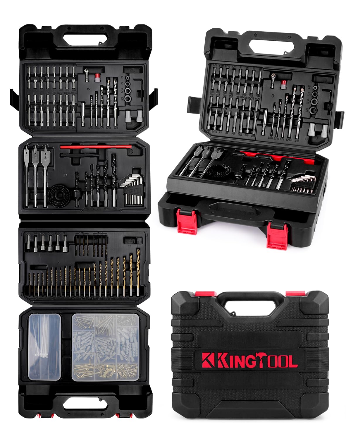 KingTool Drill Bit Set - 418 PCS Drill Bits, Drill Set & Drill Bit for Wood, Metal, Masonry, Cement, Screwdriver Bit Set Combo Kit Perfect for DIY Projects and Home Repairs KingTool