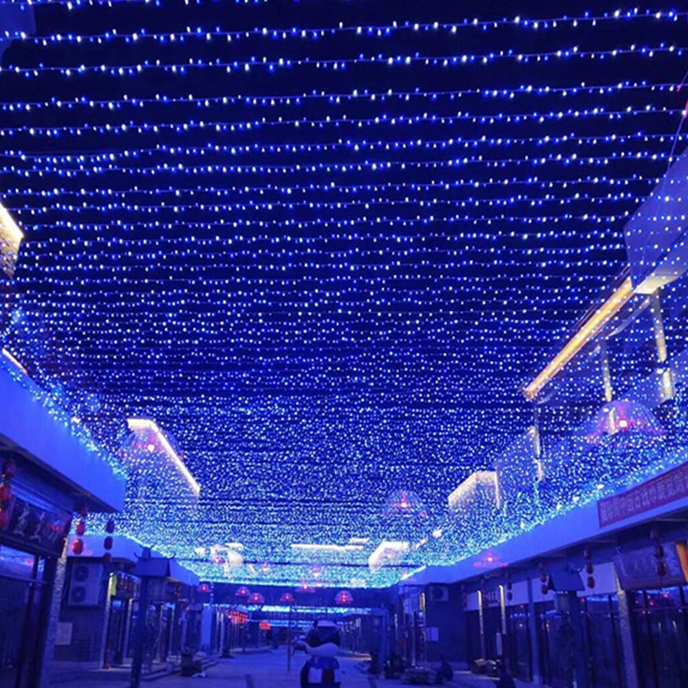 MYGOTO led String Lights 500LED 165ft Indoor/Outdoor Fairy String Lights 30V 8 Modes Christmas Lights for Home, Christmas Tree, Wedding Party, Room,Wall Decoration, Indoor&Outdoor(Blue+White) MYGOTO