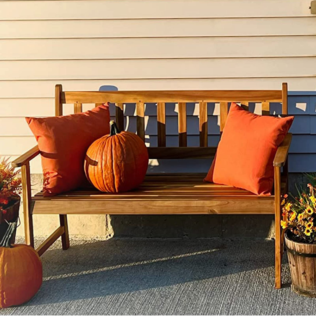 Acacia Wood Outdoor Bench - 705Lbs Capacity for Patio, Porch, and Garden BSTOPHKL