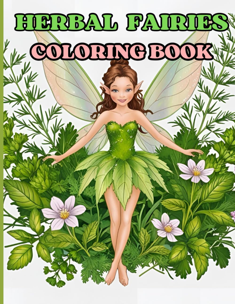 HERBAL FAIRIES: Herbal Fairies Coloring Book | A Whimsical Collection of Nature-Inspired Fairies, Magical Plants & Healing Herbs for Stress Relief & Relaxation WoodArtSupply