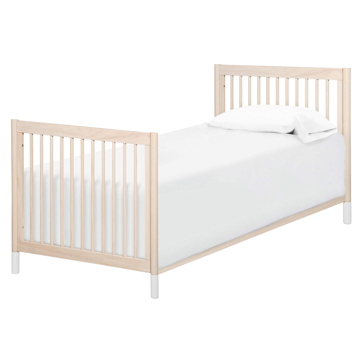 Babyletto Gelato 4-in-1 Convertible Mini Crib in Washed Natural and White, Greenguard Gold Certified babyletto
