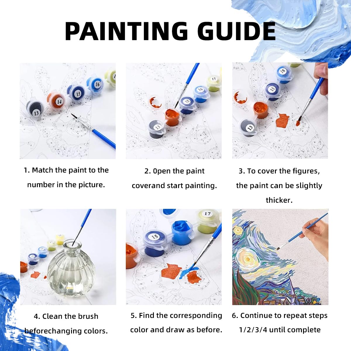 Tiger Paint by Number Animal,Cat Paint by Numbers Kit for Adults Beginner,Acrylic DIY Oil Painting for Home Wall Art Decoration 16x20 inch… WoodArtSupply