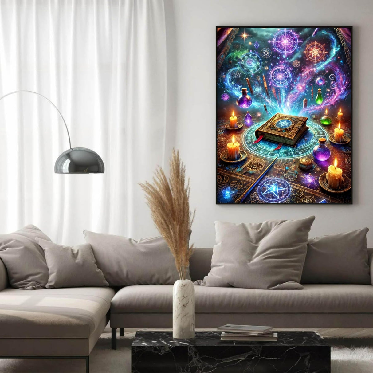 puonidwo Halloween Diamond Painting Kits for Adults, Magic Diamond Art Kits for Beginners, Book DIY Full Drill Paint with Diamond, Home Wall Decor 12 x 16 Inch puonidwo