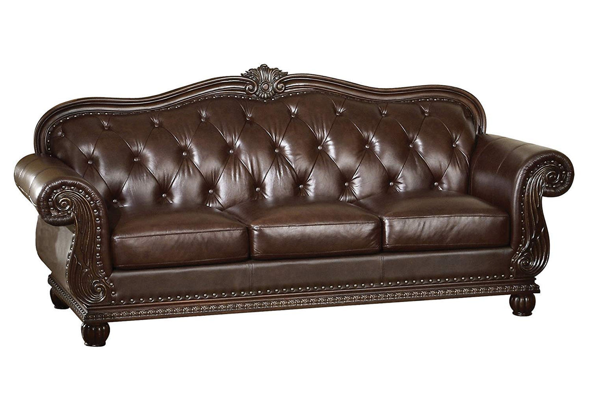 ACME Anondale Sofa - 15030 - Espresso Top Grain Leather Match Acme