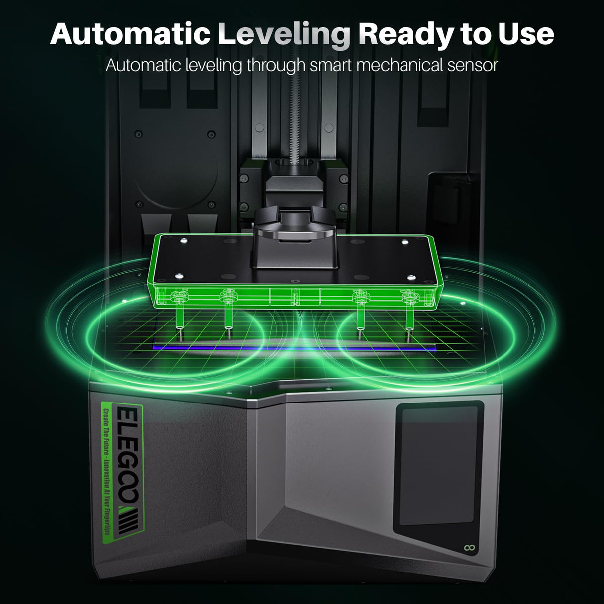 ELEGOO Saturn 4 12K MSLA Resin 3D Printer, 10 Inch Mono LCD, One-Click Auto Leveling, Intelligent Mechanical Sensor, COB + Fresnel Collimating Lens, Large Printing Size 218.88mmx122.88mmx220mm ELEGOO