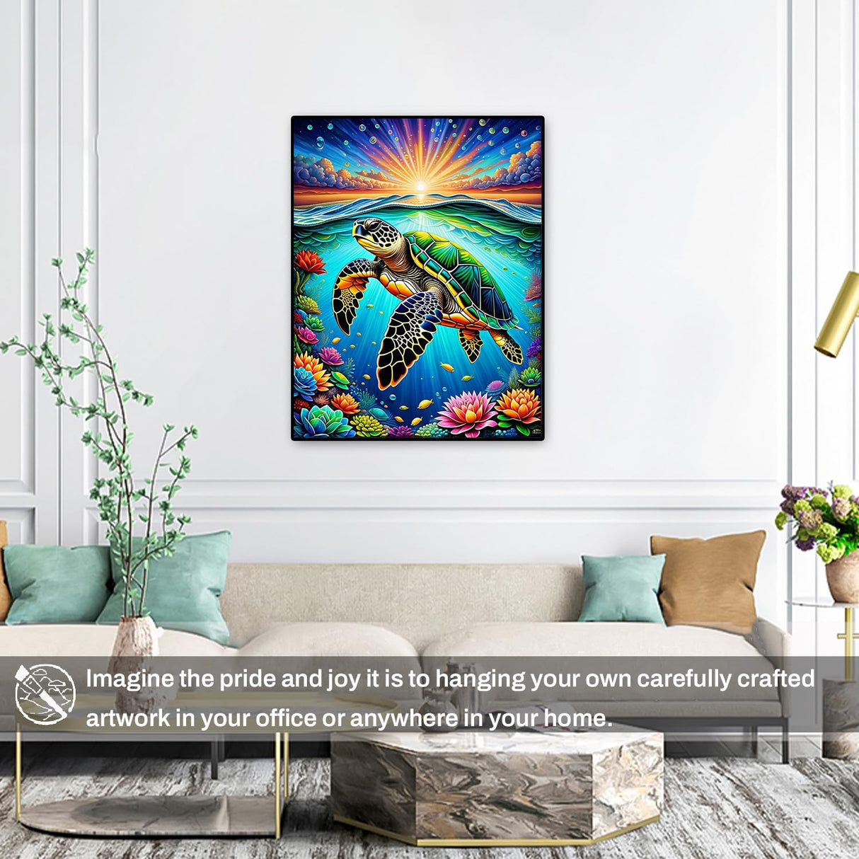 GOUGOUFAFA Sea Turtles Paint by Numbers Kit for Adults - 16 x 20 Inch GOUGOUFAFA