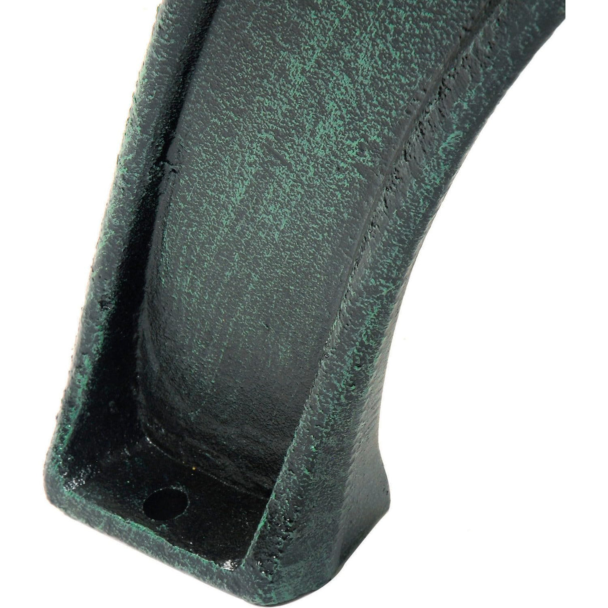 Global Industrial 4'L Outdoor Park Bench with Backrest, Recylced Plastic Slats, Wrought Iron Frame, 1100 lbs Capacity, Green, Surface Mount, Easy Assembly Global Industrial