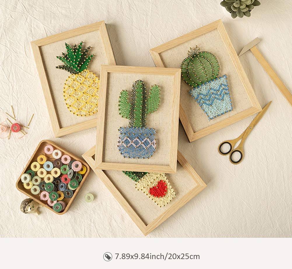 RM Studio DIY String Art Kit with Accessories and Frame for Kids Students Adults Beginners Home Wall Decorations Unique Gift (Cactus) RM Studio