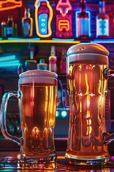 JOEAUEN 5D Diamond Painting Kits Beer on The Bar Diamond Art Kits for Adults DIY Wine Round Full Drill Paintings with Diamonds Gem Art for Adults Home Wall Decor 18x24 inch