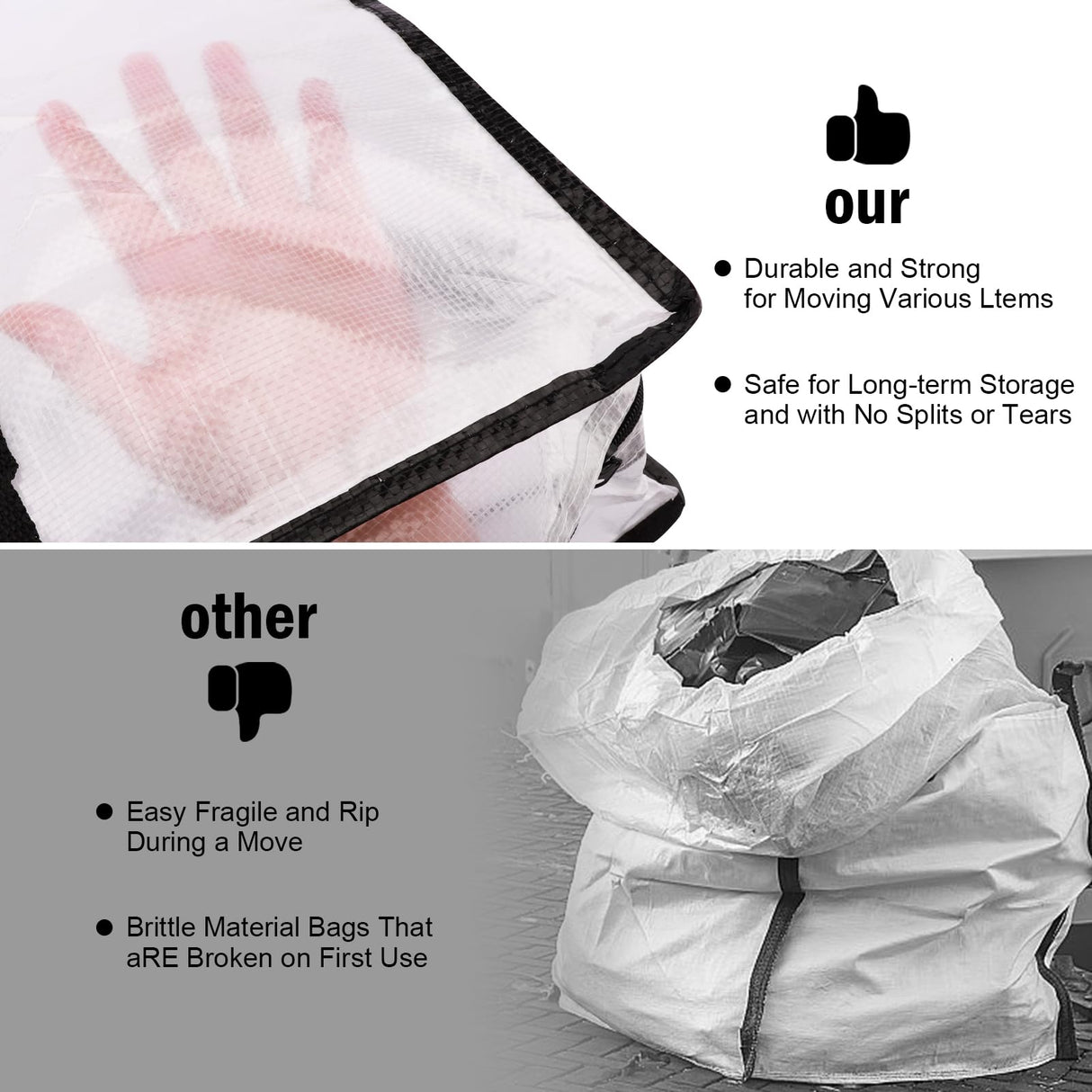 Tiltol 2 Pack 25 inches Wreath Storage Container,Extra Large Transparent Rectangular Christmas Ornament Storage Bags with Zipper and Handles,Perfect for Wreaths,Garlands,Gifts,Waterproof,Foldable Tiltol