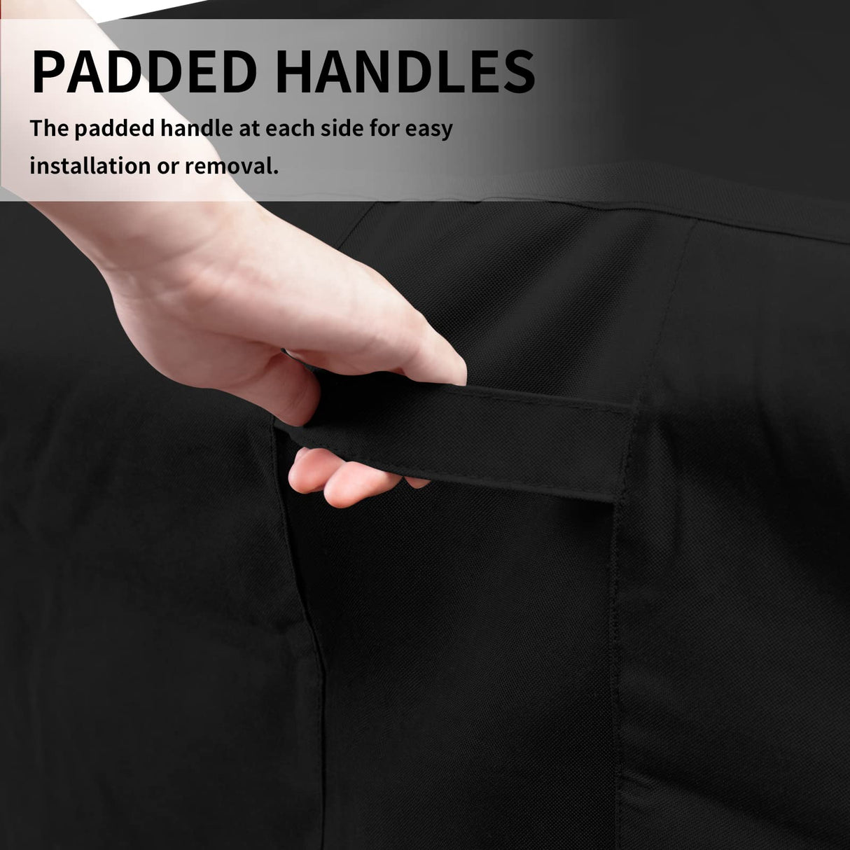 Easy-Going 600D Heavy Duty Round Patio Furniture Cover, Outdoor Table and Chair Set Cover, Waterproof Outdoor Sectional Furniture Set Cover (62" DIAx 28" H, Black) Easy-Going