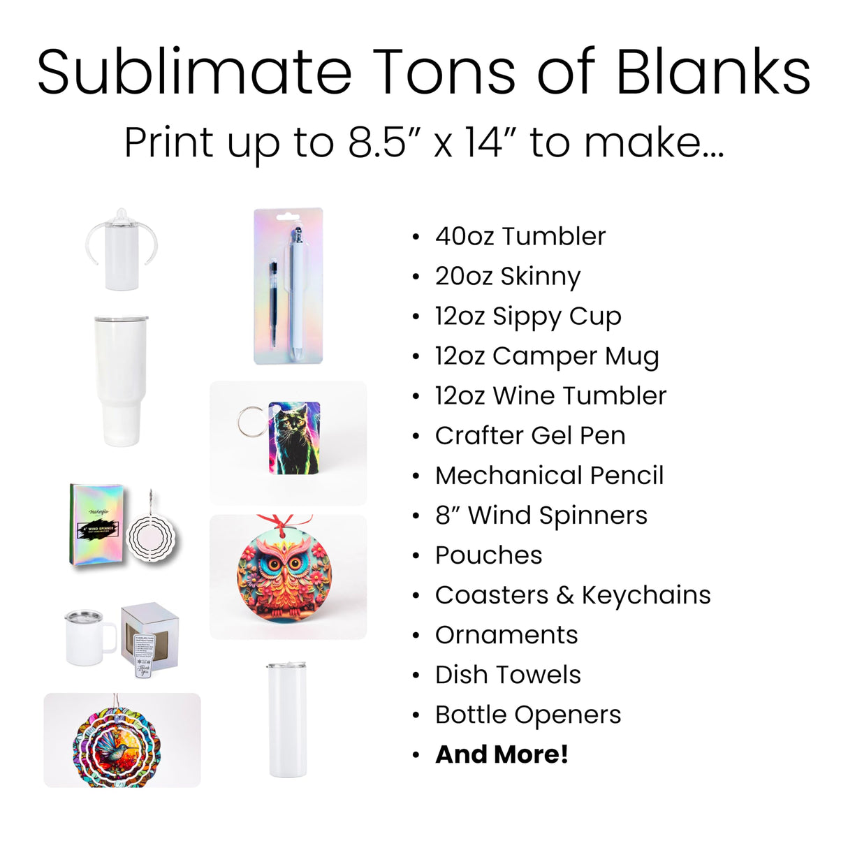 Epson Surecolor F170 Sublimation Starter Kit – Printer with CMYK Ink Set, Design Pack, 10 Sublimation Tumbler Pack, Sublimation Paper, Tape – Perfect for Beginners & Small Business makerflo