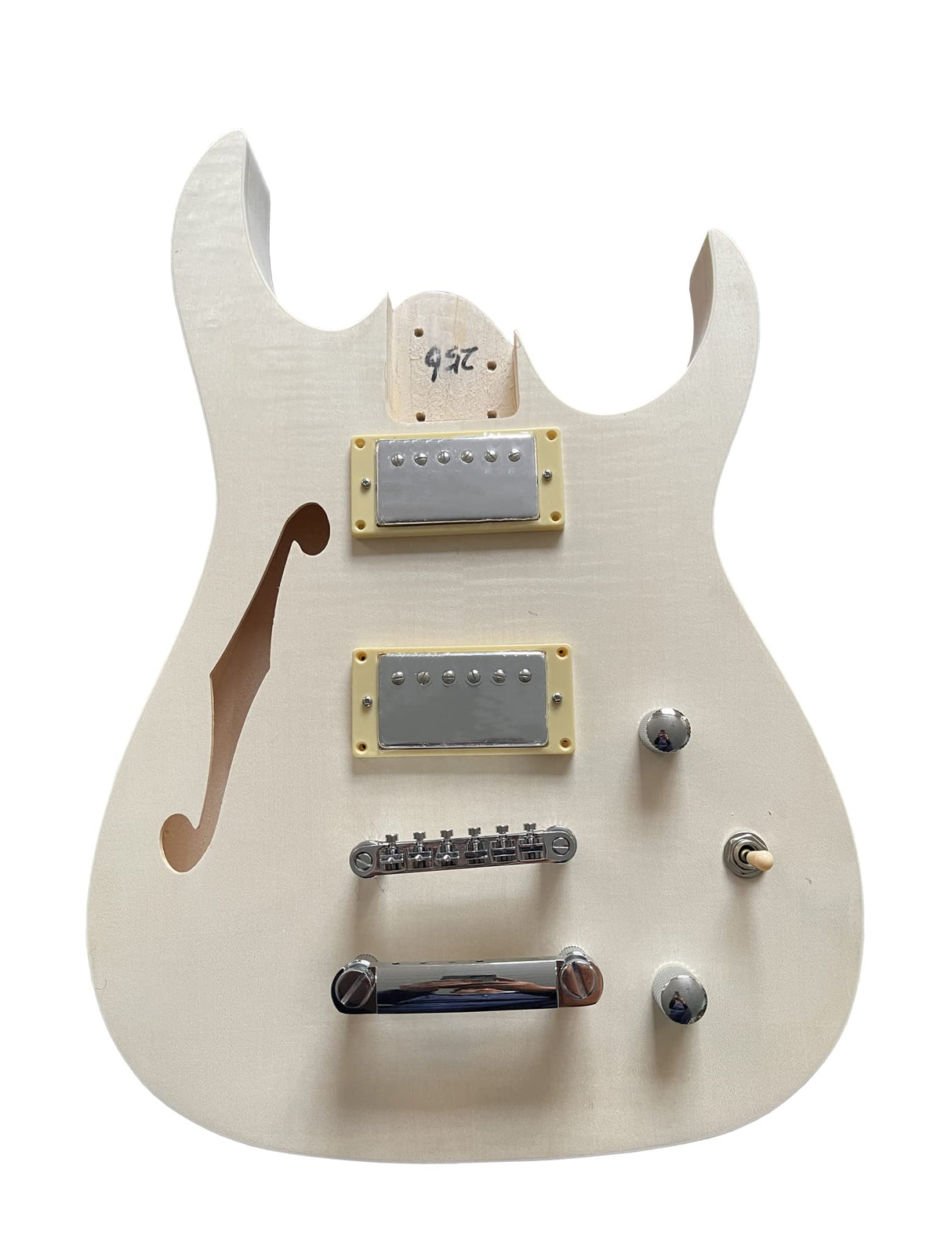 Fistrock DIY Electric Guitar Kit Beginner Kit 6 String Right Handed with Flamed Maple Veneer Top Basswood Body Hard Maple Neck Rosewood Fingerboard Chrome Hardware Build Your Own Guitar. Fistrock
