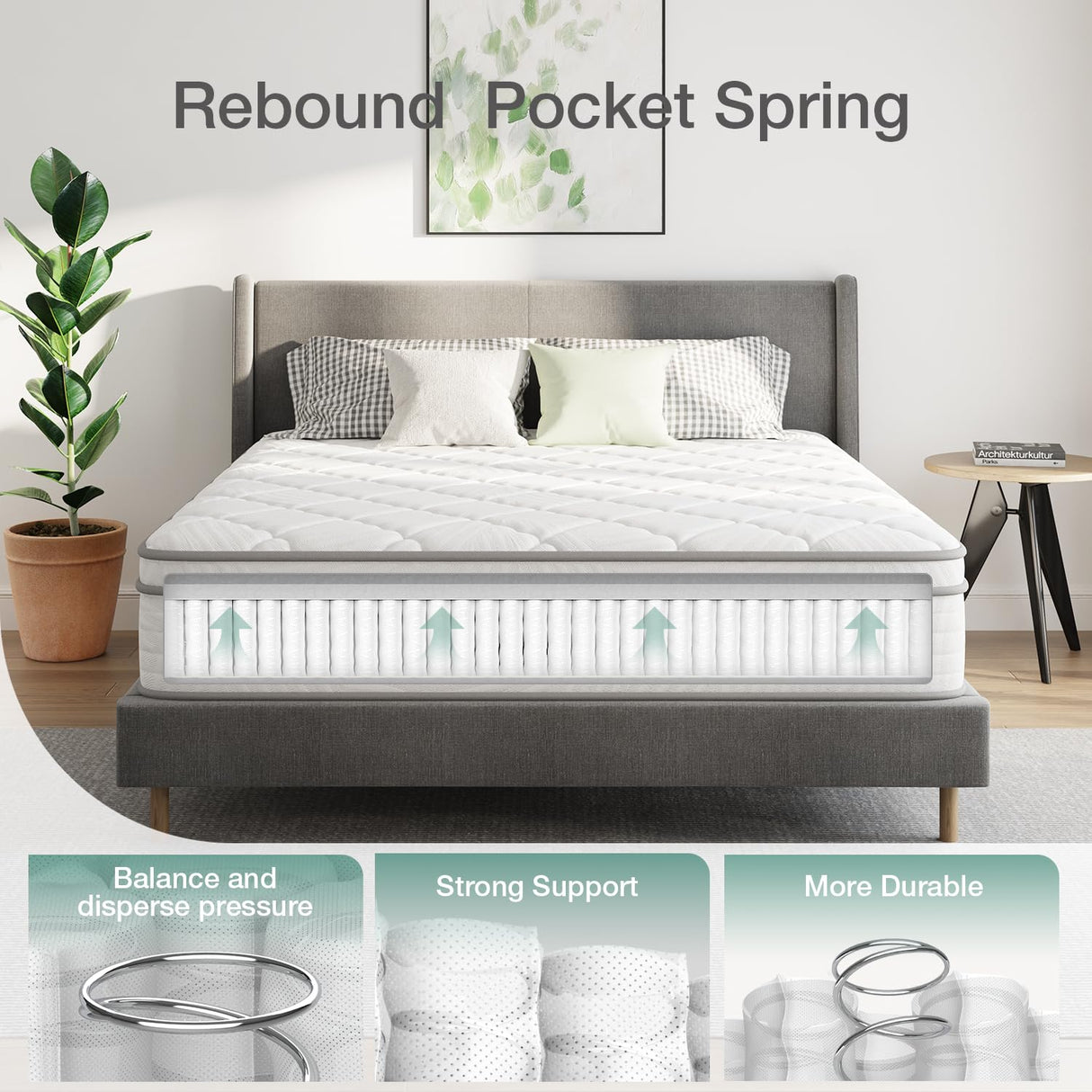 Novilla 10 inch Twin Mattress, Hybrid Mattress Twin Size with Comfortable Foam & Individually Pocket Spring, Twin Size Mattress in a Box for Back Pain Relief & Support, Certipur-Us Certified Novilla