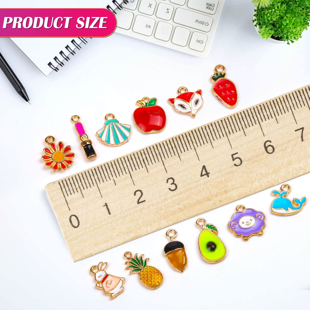 Mckanti 150PCS Bracelet Charms, Silver Bracelet Gold Plated Enamel Charms Pendants for Necklace Bracelet Jewelry Making and Crafting Mckanti