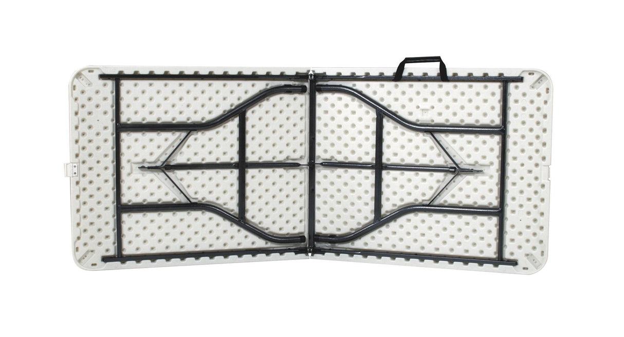 COSCO Fold-in-Half Banquet Table w/Handle, 6ft, White Cosco