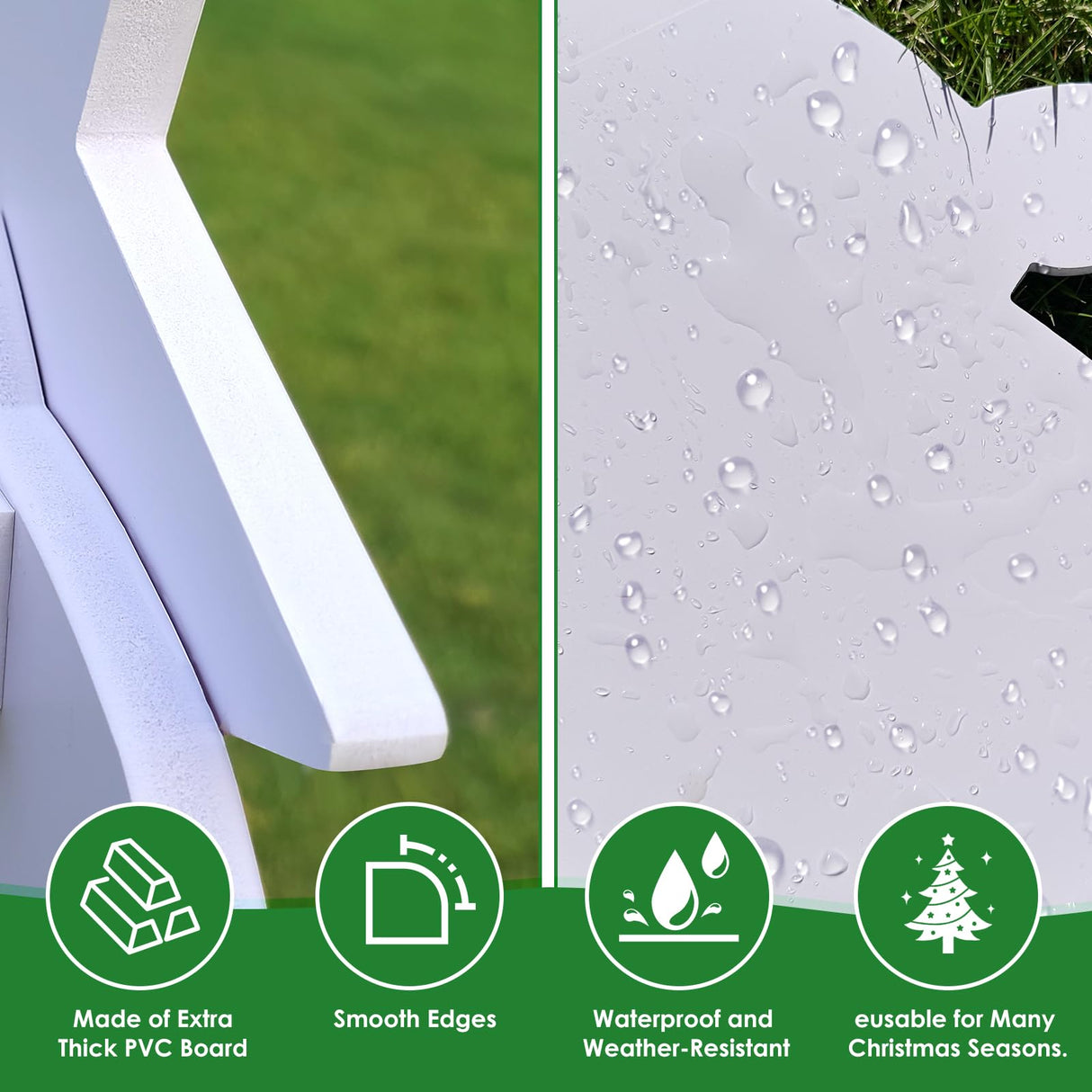 Outdoor Nativity Set for Outdoor Christmas Decorations, 45in Weather Resistant PVC Nativity Set, Large Holy Family with The Sheep and Donkey for Front Yard and Lawn Christolab