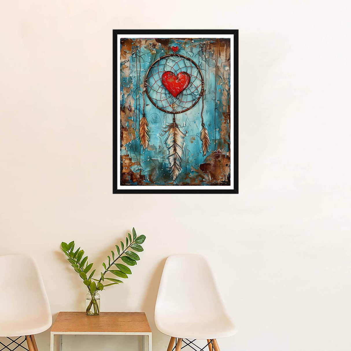 SKRYUIE 5D Dreamcatcher Diamond Painting Kits - DIY Diamond Art Kits for Adults Love, Full Round Drill - Crystal Cross Stitch - Adults Craft for Wall & Office Decor - 12x16 Inch q15 SKRYUIE