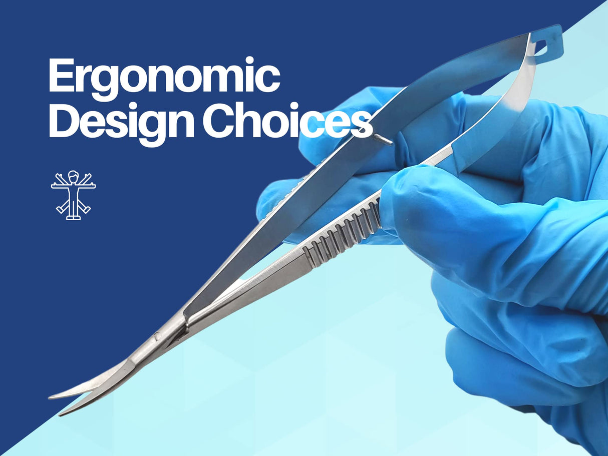 ARTMAN INSTRUMENTS Micro Castroviejo Scissors 5.5" Curved – Set of 3, Micro Stitch & Thread Cutting, Embroidery, Spring Action, Extra Sharp, Squeezable Surgical Scissors for Dental, ENT Artman Instruments