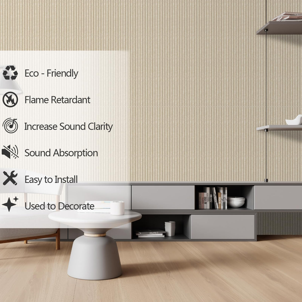 10 Pack Acoustic Panels,47.2x23.6x0.4 inch Acoustical Wall Panels,Large Soundproof Panels,Self-Adhesive Sound proof panels for walls,Acoustic Treatment for Recording Studio&Office Vertical,Camel EVENRISING