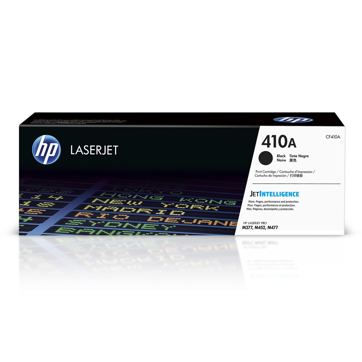 HP 410A Black Toner Cartridge | Works with HP Color LaserJet Pro M452 Series, HP Color LaserJet Pro MFP M377, M477 Series | CF410A HP