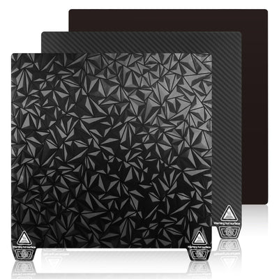 ENOMAKER Ender 3/Pro/V2/Neo PEO PET Build Plate,Magnetic Print Bed,Carbon Fiber/Diamond Textured Double Sided Flex Spring Steel Sheet for Creality Ender 5/Pro,Elegoo Neptune 3 Pro 3D Printer 235x235mm