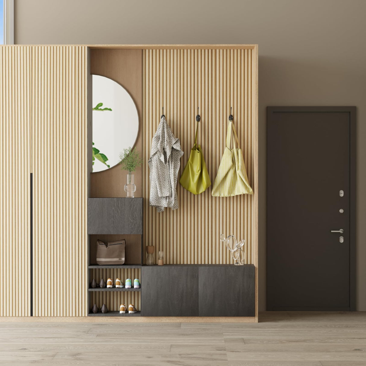 Oxdigi Wooden Slat Peel and Stick Wallpaper - Self-Adhesive Contact Paper with 3D Effect | Waterproof & Removable | PVC Contact Paper for Countertops & Cabinets | 23.6 in x 16.4 ft | Light Wood Oxdigi