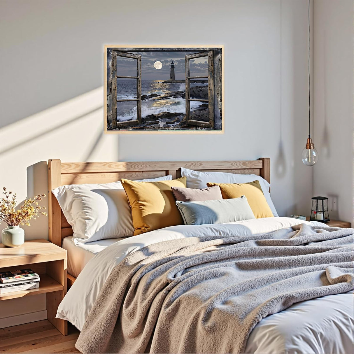 DAZZLEDOTS Diamond Art Kits for Adults, Lighthouse Diamond Painting Kits for Beginner Ocean Coast Round 5D Full Drill Diamond Dots Crafts for Home Wall Decor Gifts 16x12 Inch DAZZLEDOTS