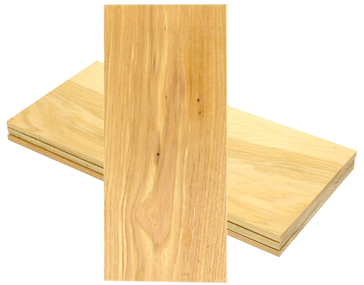 Iconikal Hickory Wood Grilling Smoking Plank, 12 x 5-Inch - 4-Pack Hickory Flavor Enhancer for Steaks, Beef, Pork, Seafood and Veggies - Infuse Smoky Wood Flavor in BBQ or Grill Iconikal