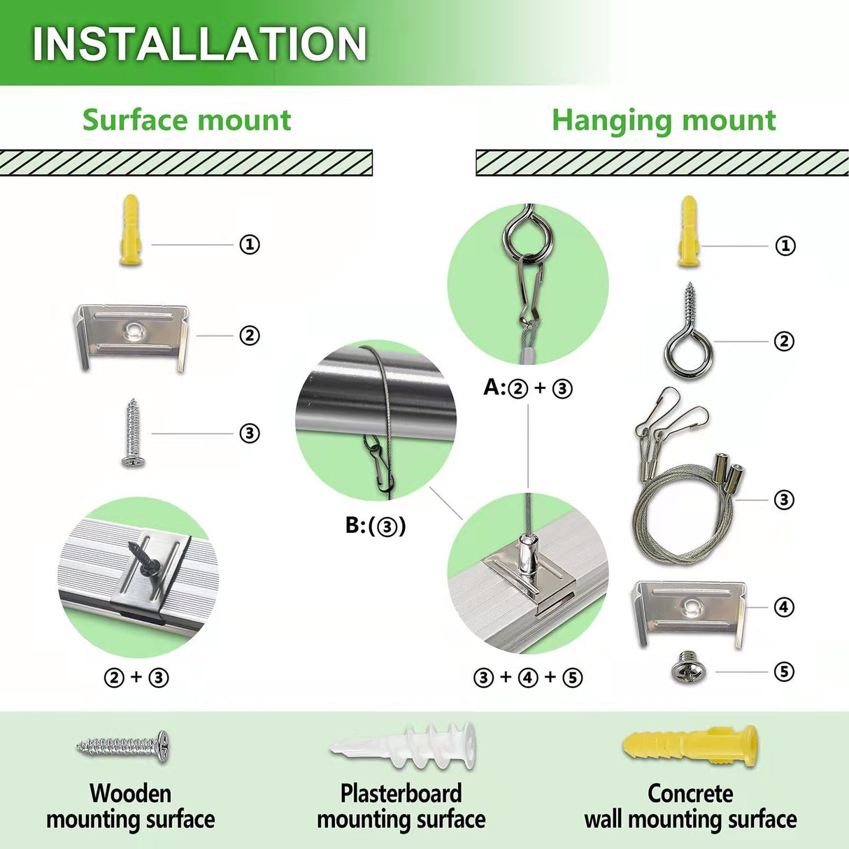 Skymoatled 8Pack 8FT LED Shop Light Garage Light,100W 6000K White Light 15000LM Super Bright,Hanging/Surface Mount,Linkable T8 LED Tube Lights for Garage,Warehouse, Workshop,Plug and Play Skymoatled